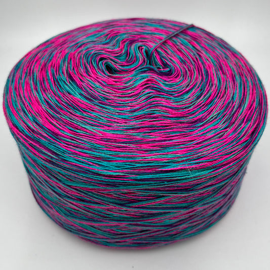 Mixi bzw. Melierter Bobbel in Türkis und Pinktönen