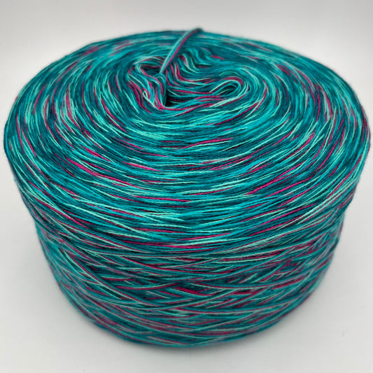 Mixi bzw. Melierter Bobbel in Türkistönen und Pink