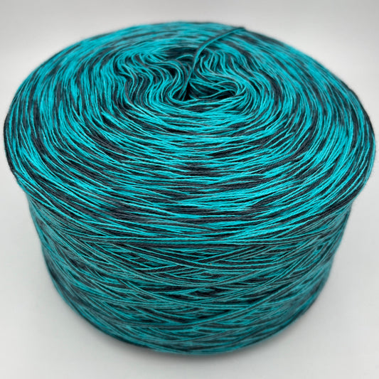 Mixi bzw. Melierter Bobbel in Türkis und Grau