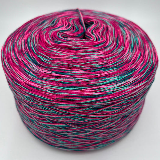 Mixi bzw. Melierter Bobbel in Pinktönen, Grün und Türkis