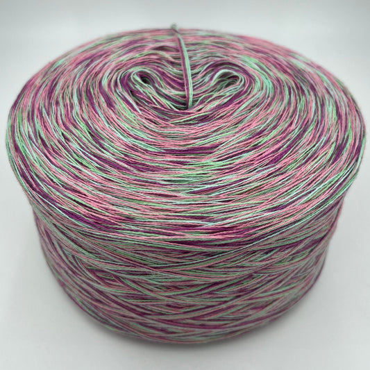 Mixi bzw. Melierter Bobbel in Türkis und Lilatönen