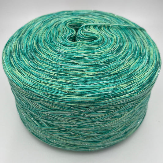 Mixi bzw. Melierter Bobbel in verschiedenen Grüntönen