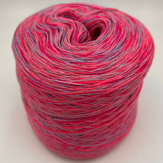 Mixi bzw. Melierter Bobbel in Rot, Pink und Grau