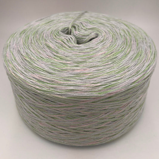 Mixi bzw. Melierter Bobbel in Grün, Creme und Rosa