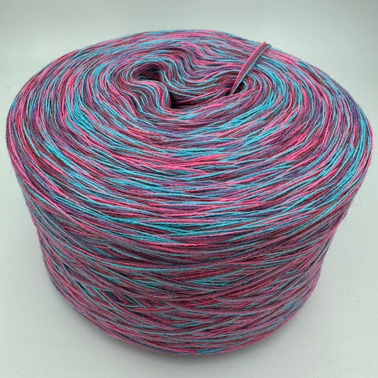 Mixi bzw. Melierter Bobbel in Pink, Lilatöne und Türkis