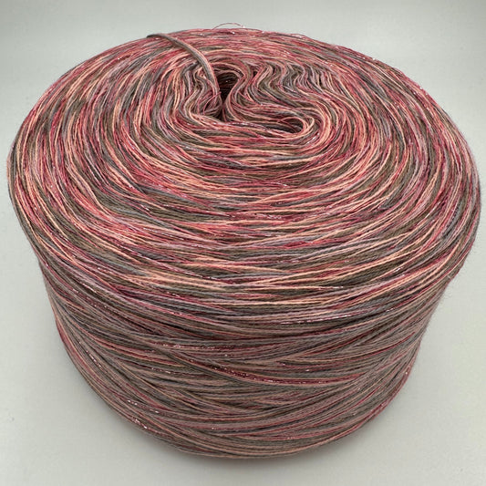 Mixi bzw. Melierter Bobbel in Grau, Rose und Hellpink