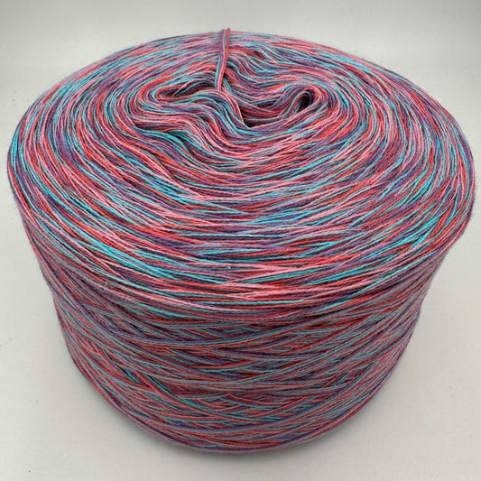 Mixi bzw. Melierter Bobbe in Orange, Lila, Rot und Türkis