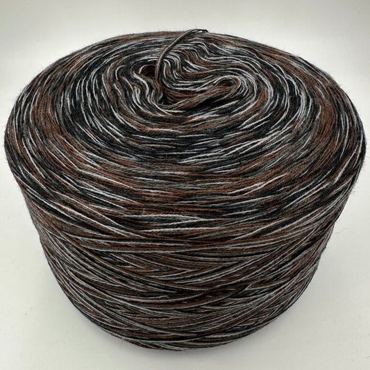 Mixi bzw. Melierter Bobbel in Braun, Schwarz, und Weis