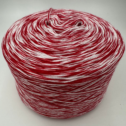 Mixi bzw. Melierter Bobbel in Weis und Rot