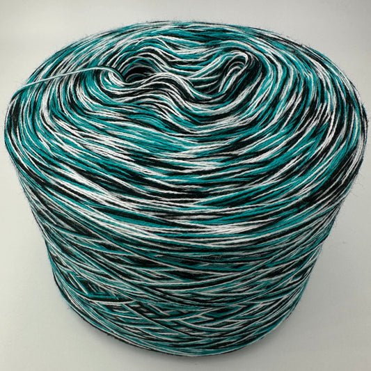 Mixi bzw. Melierter Bobbel in Weis, Grün und Schwarz