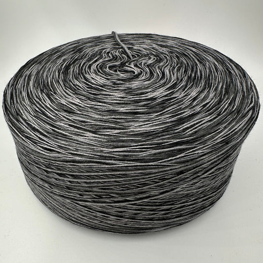 Mixi bzw. Melierter Bobbel in Schwarz, Grau und Weis