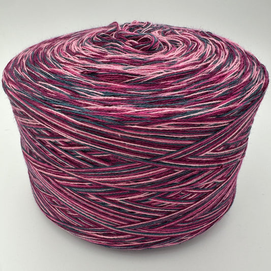 Melierter Bobbel bzw. Mixi in Rosa, Pink Rot und Grau