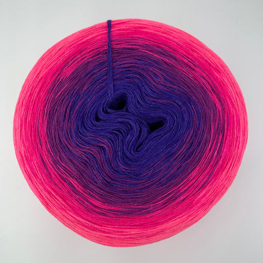 Farbverlauf Bobbel innen Lila und aussen Pink
