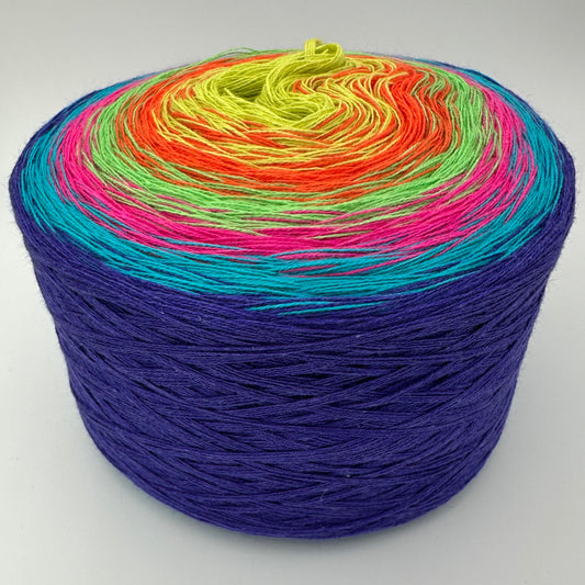 Farbverlauf Bobbel in verschiedenen in Gelb, Orange, Grün, Pink, Blau, Ultraviolett
