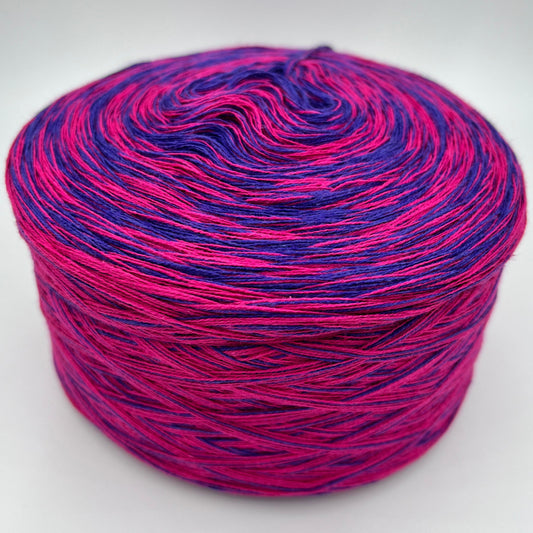 Farbverlauf Bobbel aus abwechselndem Pink und Lila