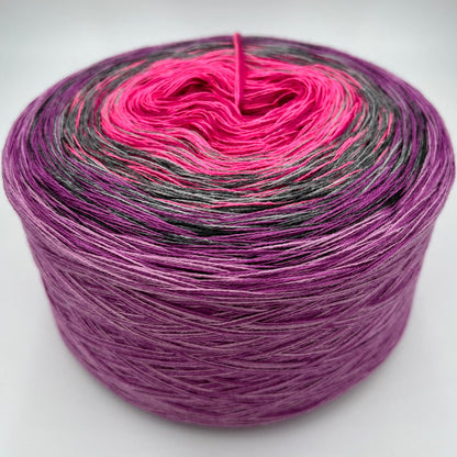 Farbverlauf Bobbel von innen nach aussen Rosa, Grautöne und Lila