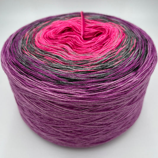 Farbverlauf Bobbel von innen nach aussen Rosa, Grautöne und Lila