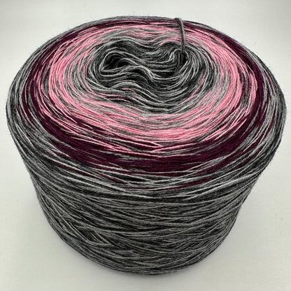 Farbverlauf Bobbel von innen Grautöne, Rosa, Lila und Grautöne