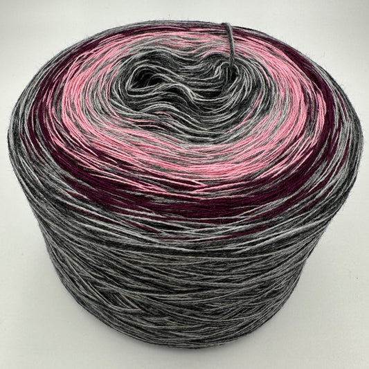 Farbverlauf Bobbel von innen Grautöne, Rosa, Lila und Grautöne