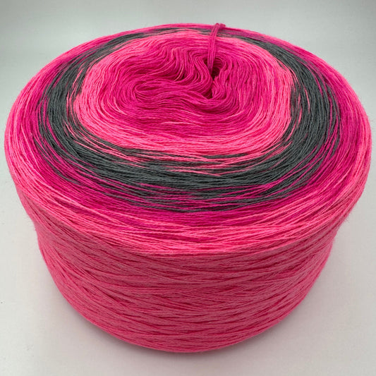 Farbverlauf Bobbel von innen nach aussen Pink, Rosa, Grau, Pink und Rosa