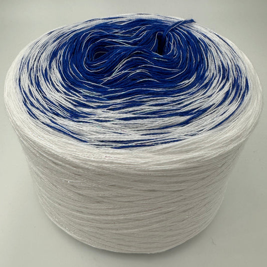 Farbverlauf Bobbel innen Blau und aussen Weiß