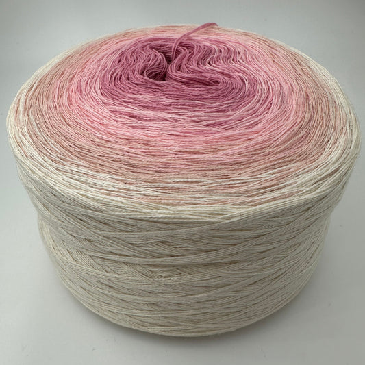 Farbverlauf Bobble von innen nach aussen in heller werdendne Rosatönen und Creme