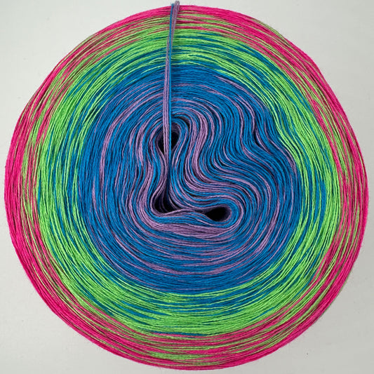 Farbverlauf Bobbel von innen Lila, Blau, Grün und Pink