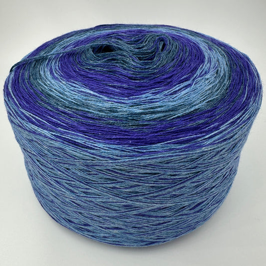 Farbverlauf Bobbel mit sich wiederholendem Blau- und Lila Farben