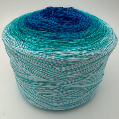 Farbverlauf Bobbel von innen nach aussen in heller werdenden Blautönen