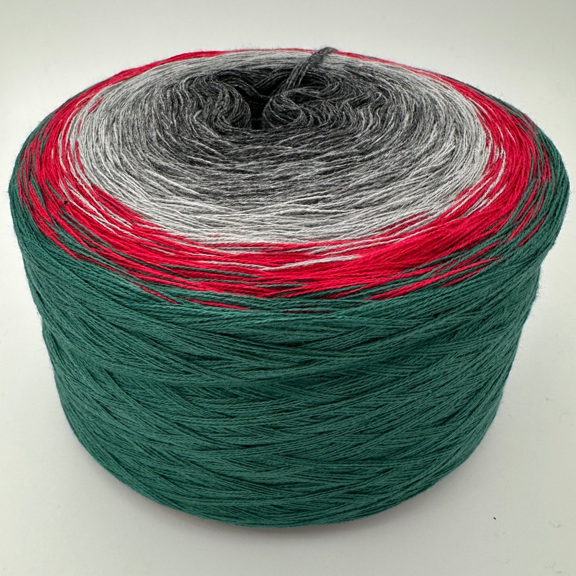 Farbverlauf Bobbel von innen nach aussen heller werdende Grautöne, Rot und Grün