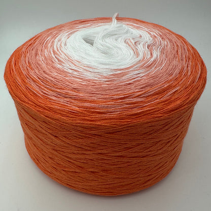 Farbverlauf Bobbel innen Weiß gefolgt von dunkler werdenden Orangetönen