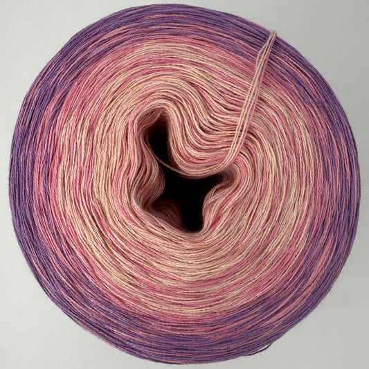 Farbverlauf Bobbel mit Rose, Rosa und Lilatönen