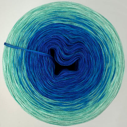 Farbverlauf Bobbel innen Blau, aussen Grün