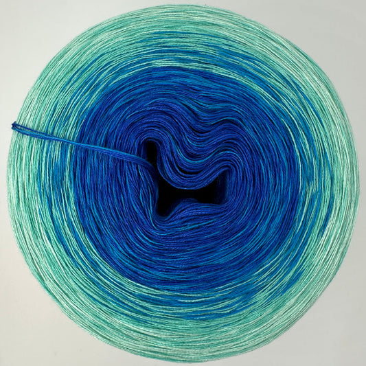 Farbverlauf Bobbel innen Blau, aussen Grün