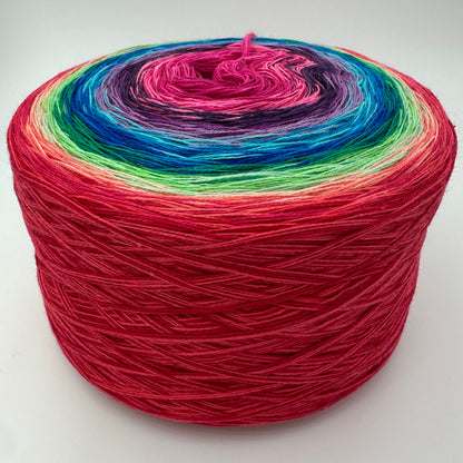 Sehr Bunter Farbverlauf mit verschiedenen Rot, Lila, Blau, Grün und Gelbtönen