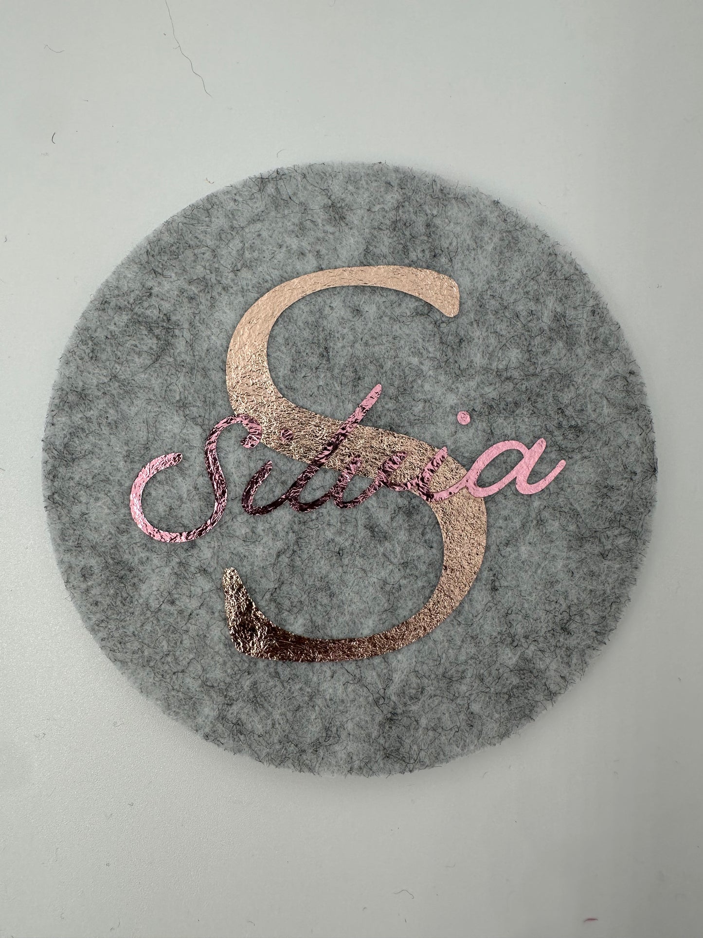 Filzuntersetzer mit Namen