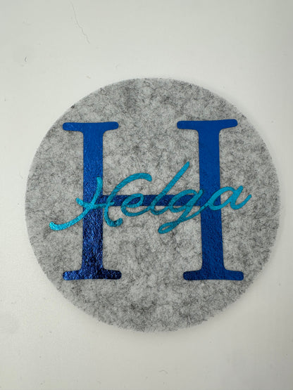 Filzuntersetzer mit Namen