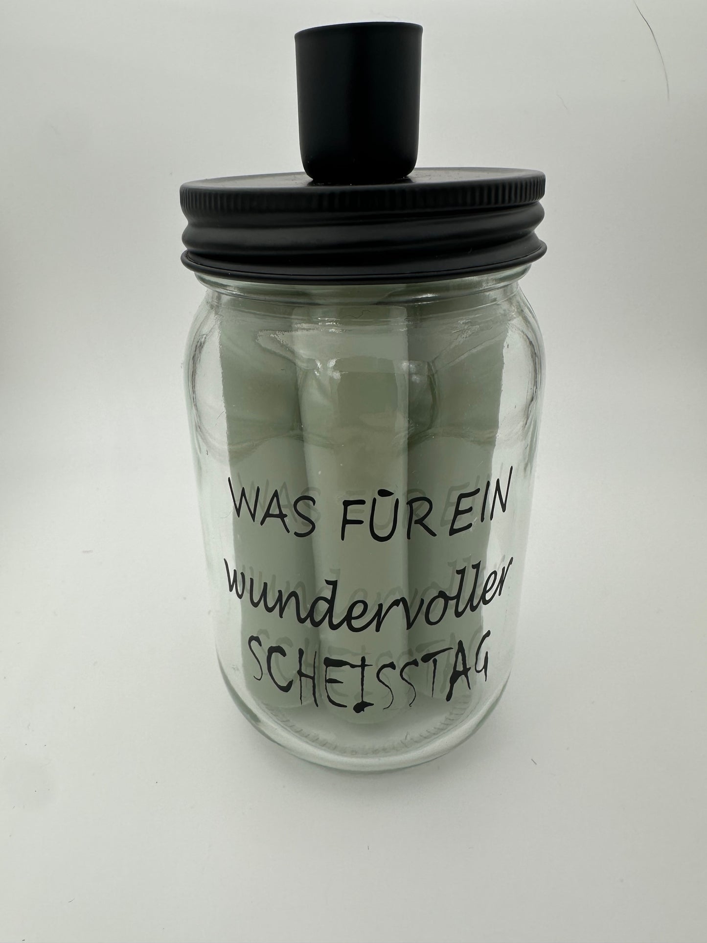 Kerzenglas "Was für ein wundervoller Scheisstag"
