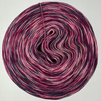 Melierter Bobbel bzw. Mixi in Rosa, Pink Rot und Grau