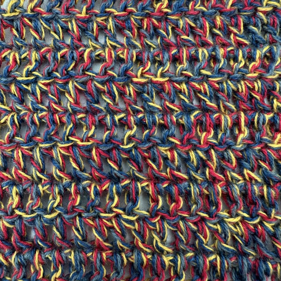 Maschenprobe des vorherigen Mixi bzw. Melierten Bobbel