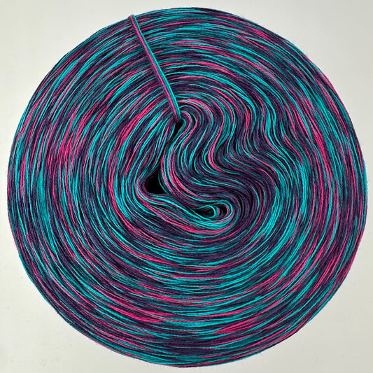 Melierter Bobbel bzw. Mixi in Pink, Lila und Türkistönen