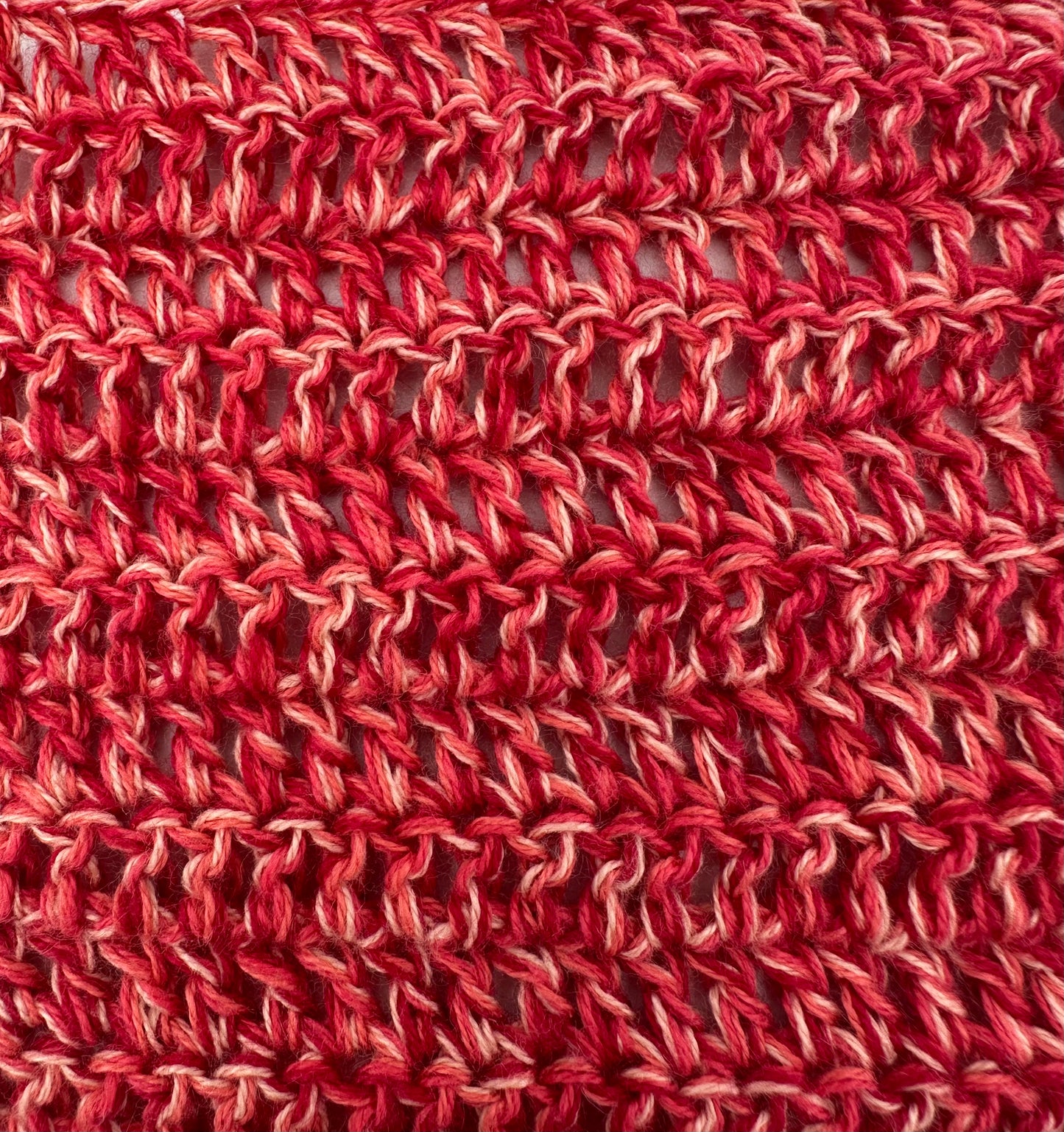 Maschenprobe des vorherigen Melierten Bobbel bzw. Mixi