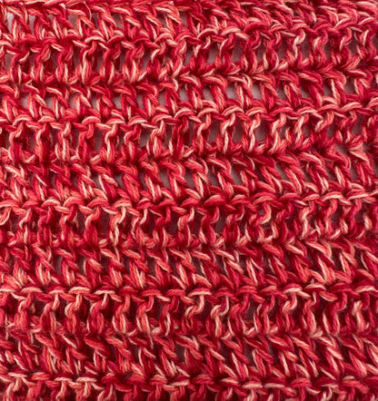 Maschenprobe des vorherigen Melierten Bobbel bzw. Mixi