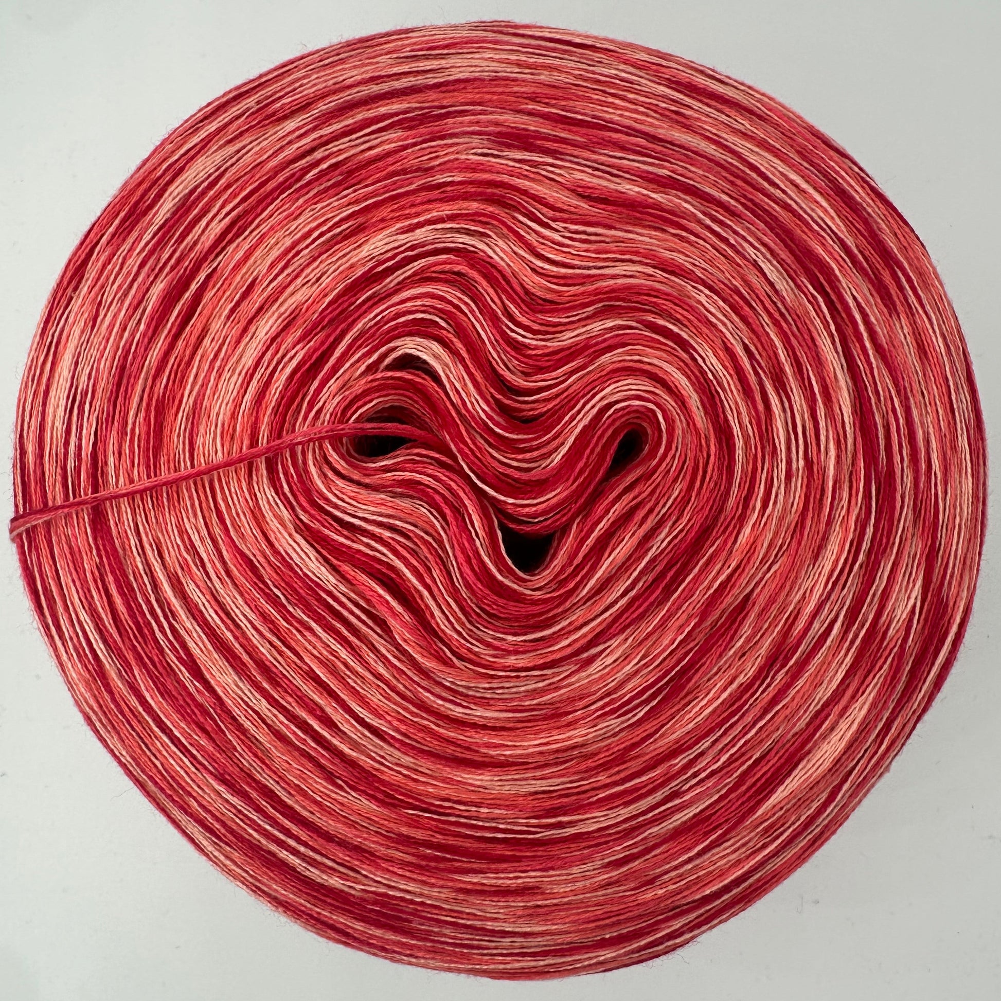 Melierter Bobbel bzw. Mixi in Rot- und Rosatönen