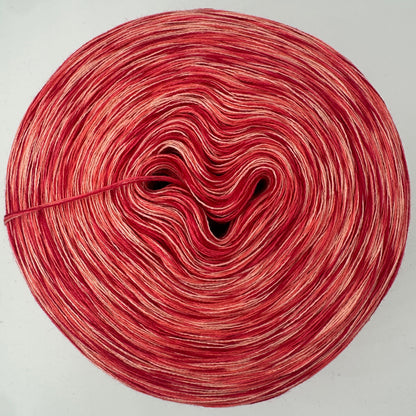 Melierter Bobbel bzw. Mixi in Rot- und Rosatönen