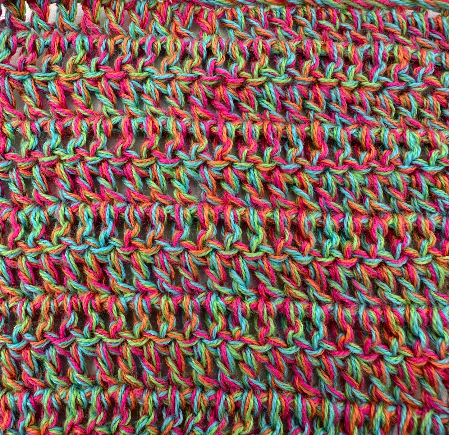 Maschenprobe des vorherigen Melierten Bobbel bzw. Mixi