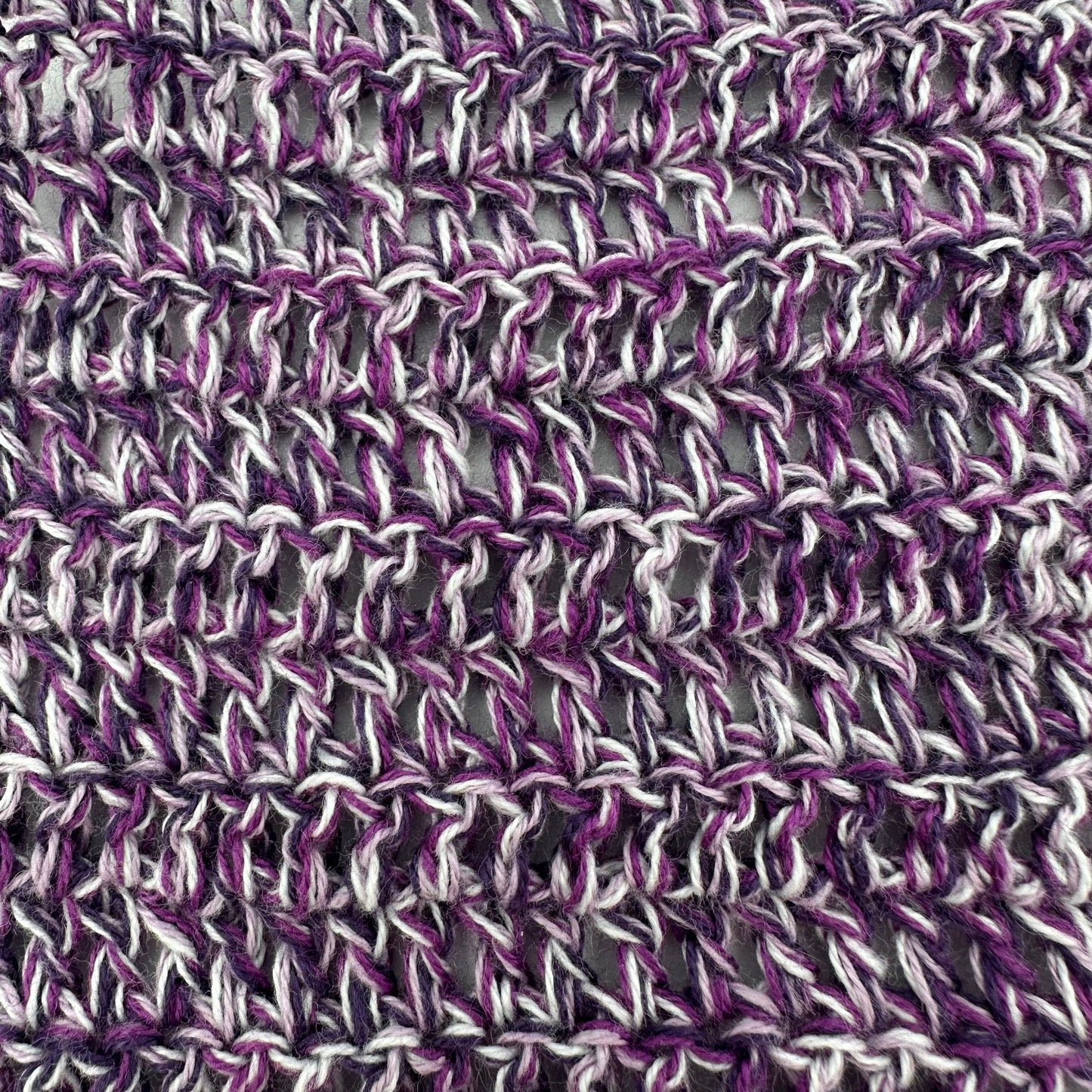 Maschenprobe des vorherigen Melierten Bobbel bzw Mixi