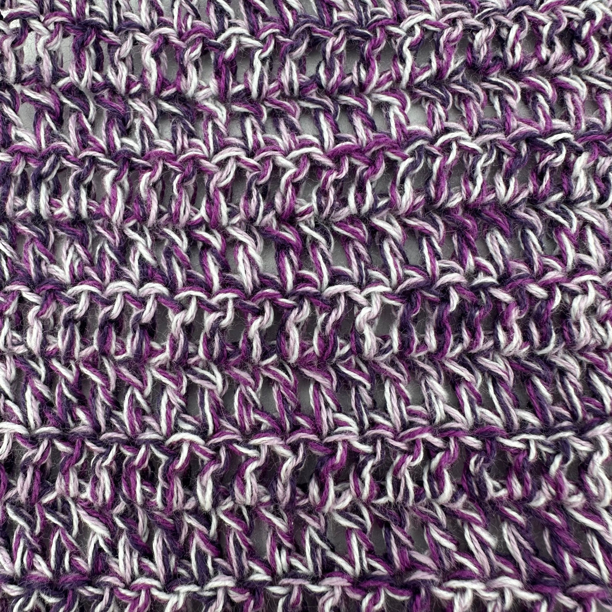 Maschenprobe des vorherigen Melierten Bobbel bzw Mixi