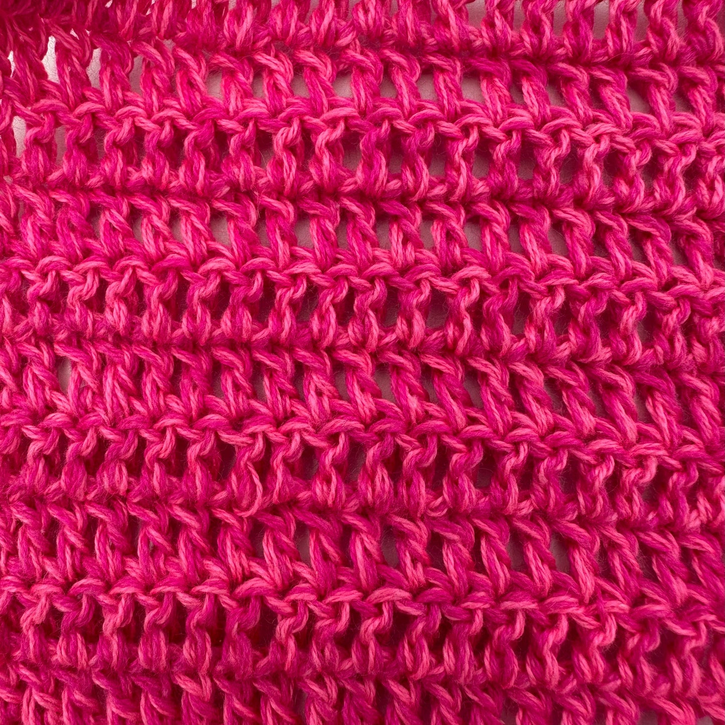 Maschenprobe des vorherigen Melierten Bobbel bzw Mixi