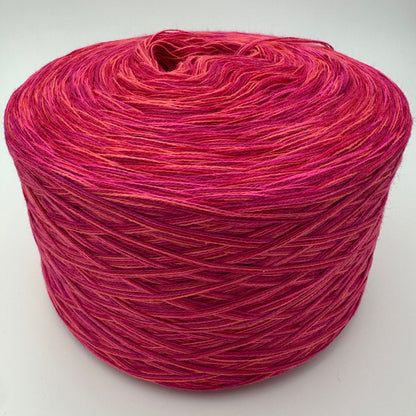 Melierter Bobbel bzw Mixi in Rot- und Orangetönen